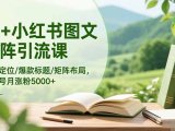 AI+小红书图文矩阵引流课：账号定位/爆款标题/矩阵布局/单账号月涨粉5000+