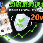 引流系列课10：闲鱼引流不封号玩法，单号单日曝光20w+
