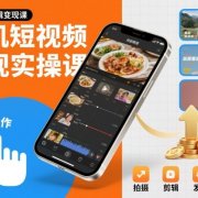 手机短视频变现实操课,短视频剪辑变现课