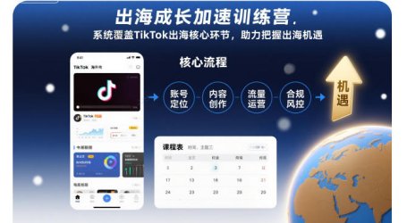 出海成长加速训练营,系统覆盖TikTok出海核心环节,助力把握出海机遇(更新)