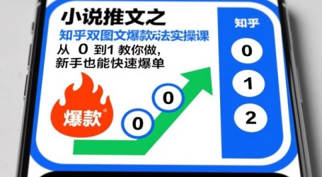 小说推文之知乎双图文爆款玩法实操课，从0到1教你做，新手也能快速爆单