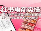 小红书电商实操课:账号搭建/多平台选品/爆款笔记制作/店铺运营/出单发货全流程