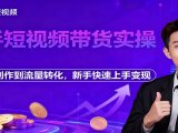 快手短视频带货实操,从内容创作到流量转化,新手快速上手变现