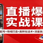 直播爆单实战课:7天起号+场域打造+高转化话术+流量放大与复盘递增
