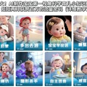 爆火!AI制作宝宝第一视角科学育儿小知识视频,短短两月获赞百万的流量密码(详细教学)