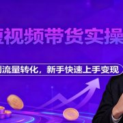 快手短视频带货实操,从内容创作到流量转化,新手快速上手变现