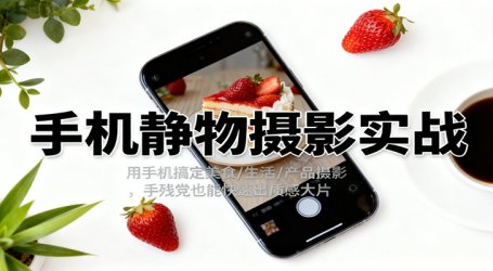 手机静物摄影实战,用手机搞定美食/生活/产品摄影,手残党也能快速出质感大片