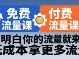 拼多多免费流量课+付费流量课,搞明白你的流量就来了,低成本拿更多流量