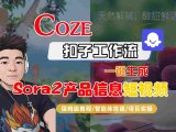 Coze扣子智能体工作流一键生成“SORA2产品信息“短视频，全流程保姆级教学