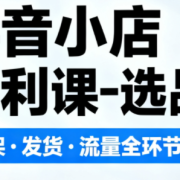 抖音小店盈利课-选品·上架·发货·流量全环节拆解