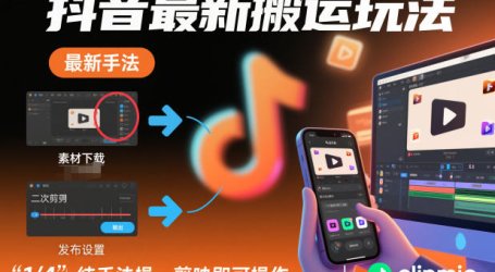 抖音最新搬运玩法,纯手法操作,剪映即可操作