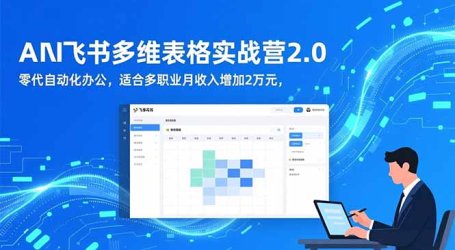 AI+飞书多维表格实战营2.0:零代码自动化办公,适合多职业月收入增加2万元