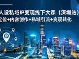 强人设私域IP变现线下大课(深圳站
