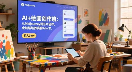 AI+绘画创作班：从Midjourney到艺术创作，全链路培养高薪AI人才，月入3w+