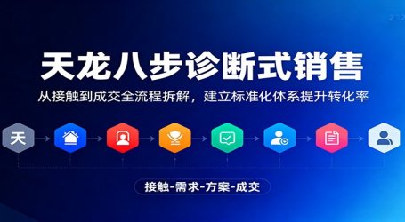 天龙八步诊断式销售,从接触到成交全流程拆解,建立标准化体系提升转化率