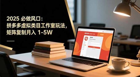2025 必做风口:拼多多虚拟类目工作室玩法,矩阵复制月入 1-5W